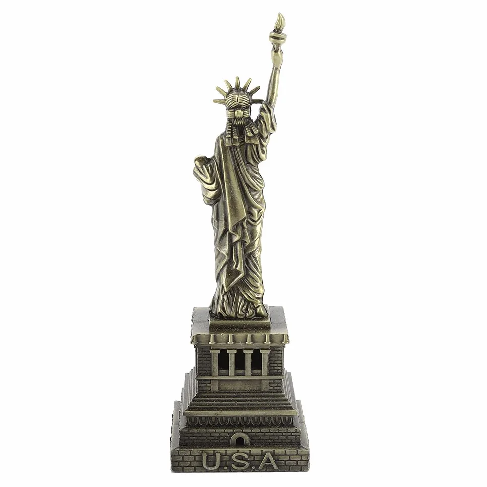 Statua Wolności, Dekoracyjna, Ręcznie Robiona Metalowa Statua Wolności Miedź Amerykańska Figurka Z Nowego Jorku Na Pamiątki Dekoracja Wnętrz Metalowe Prezenty (wys.: 15 Cm)