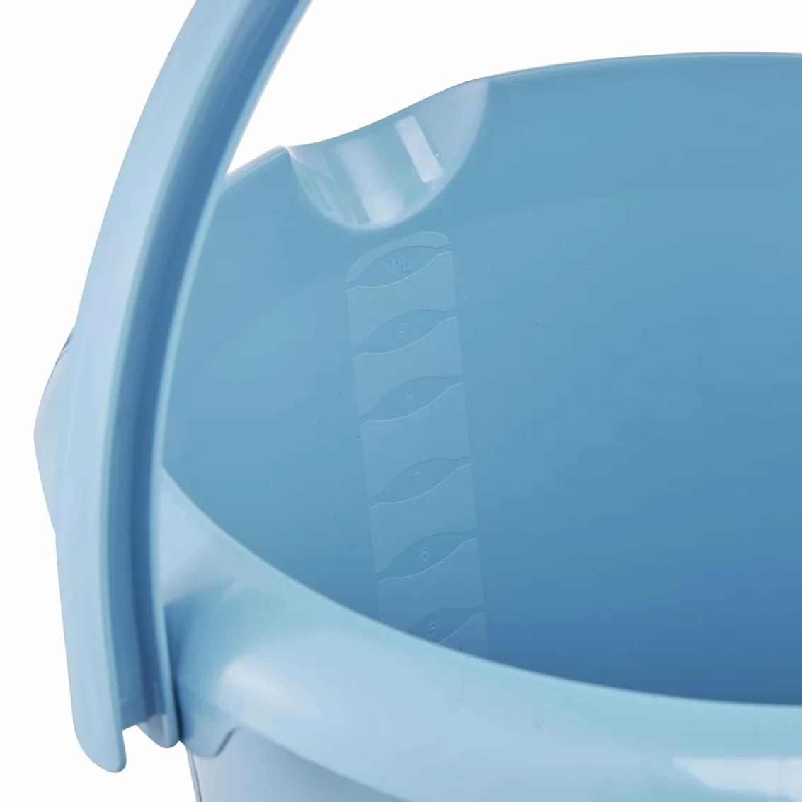 keeeper Wiadro z dzióbkiem, zintegrowana skala pomiarowa i ergonomiczny uchwyt, 10 l, Mika Eco Line, niebieskie (Eco Sky Blue)