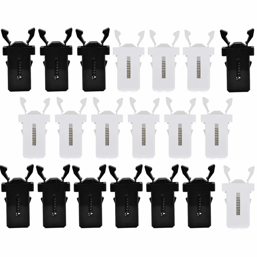 Young Wolf 10 x Touch Top Lid Bin Lock Plastikowa zapasowa naprawa zamiennik kompatybilny z Brabantia od 3 do 50 litrów Touch Lid Bin Car Sunglasses Holder Set (czarny)