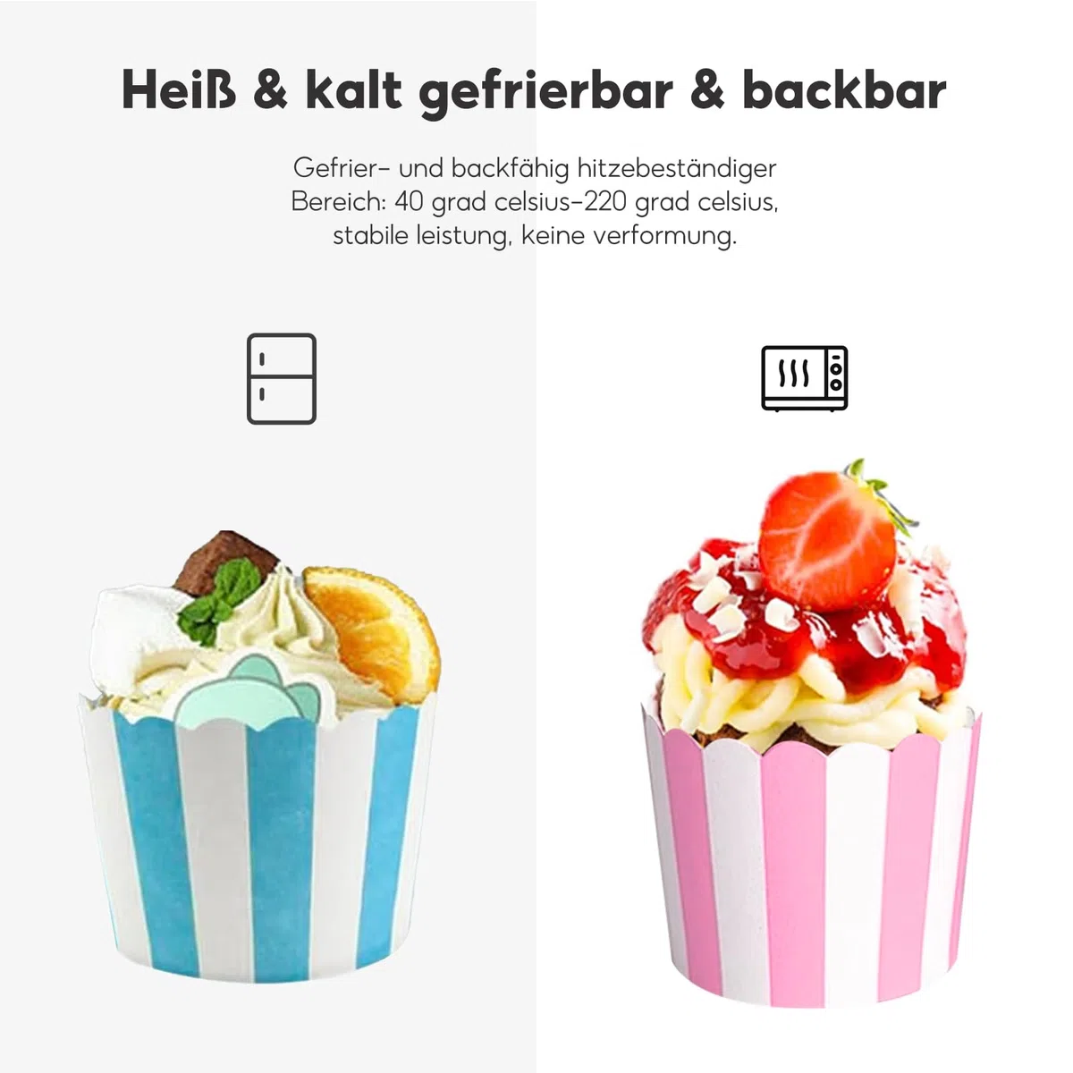 Foremki do muffinek, 100 sztuk, foremki do babeczek, babeczek, babeczek, babeczek, babeczek, słodyczy, pojemników w kolorze różowym i niebieskim