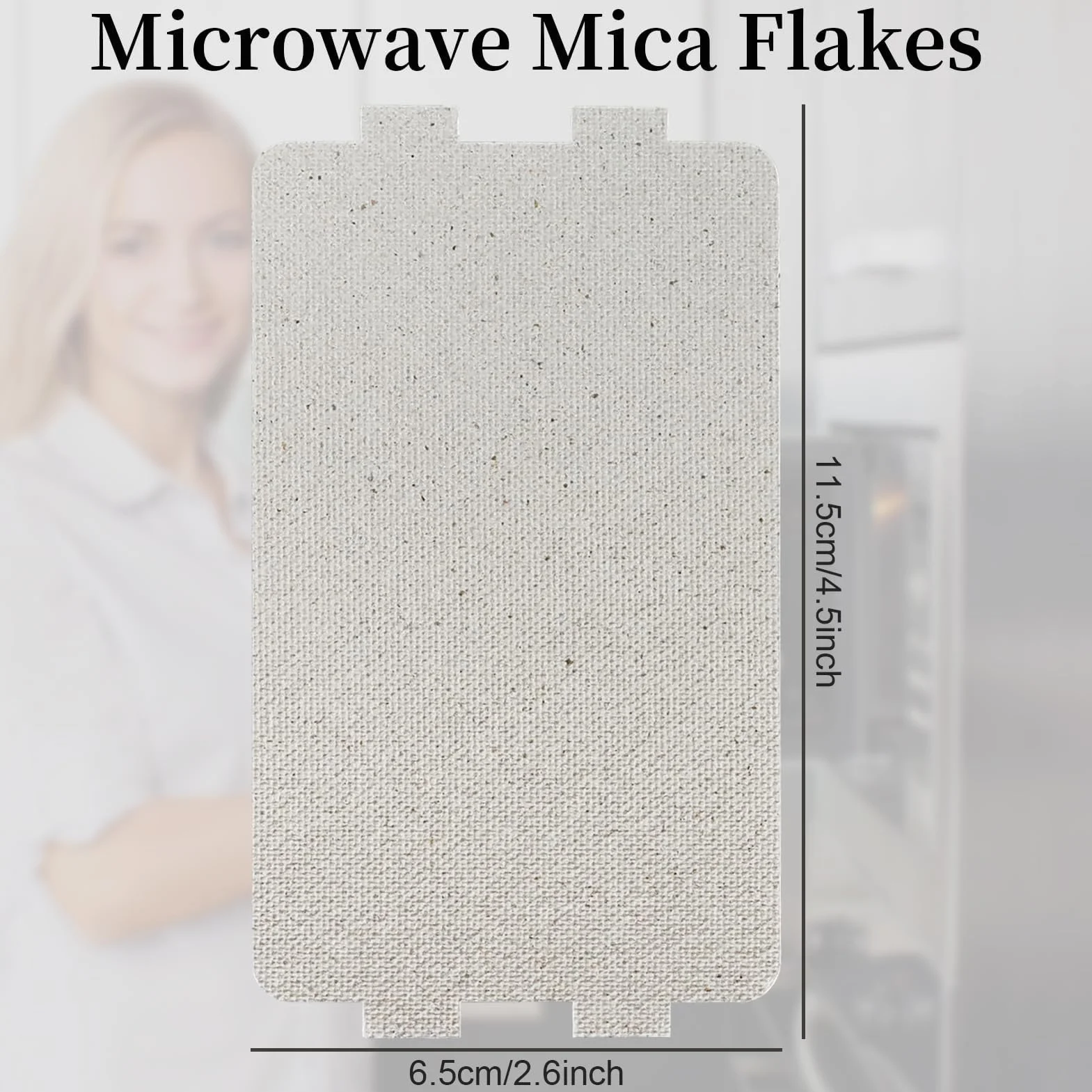 Zestaw 6 talerzy Mica Cover, Waveguide Cover, Mica Plates, 6,5 x 11,5 cm, Microwave Oven Mica Plate, zapasowe akcesoria naprawcze, Mica Disc Microwave for All Microwaves