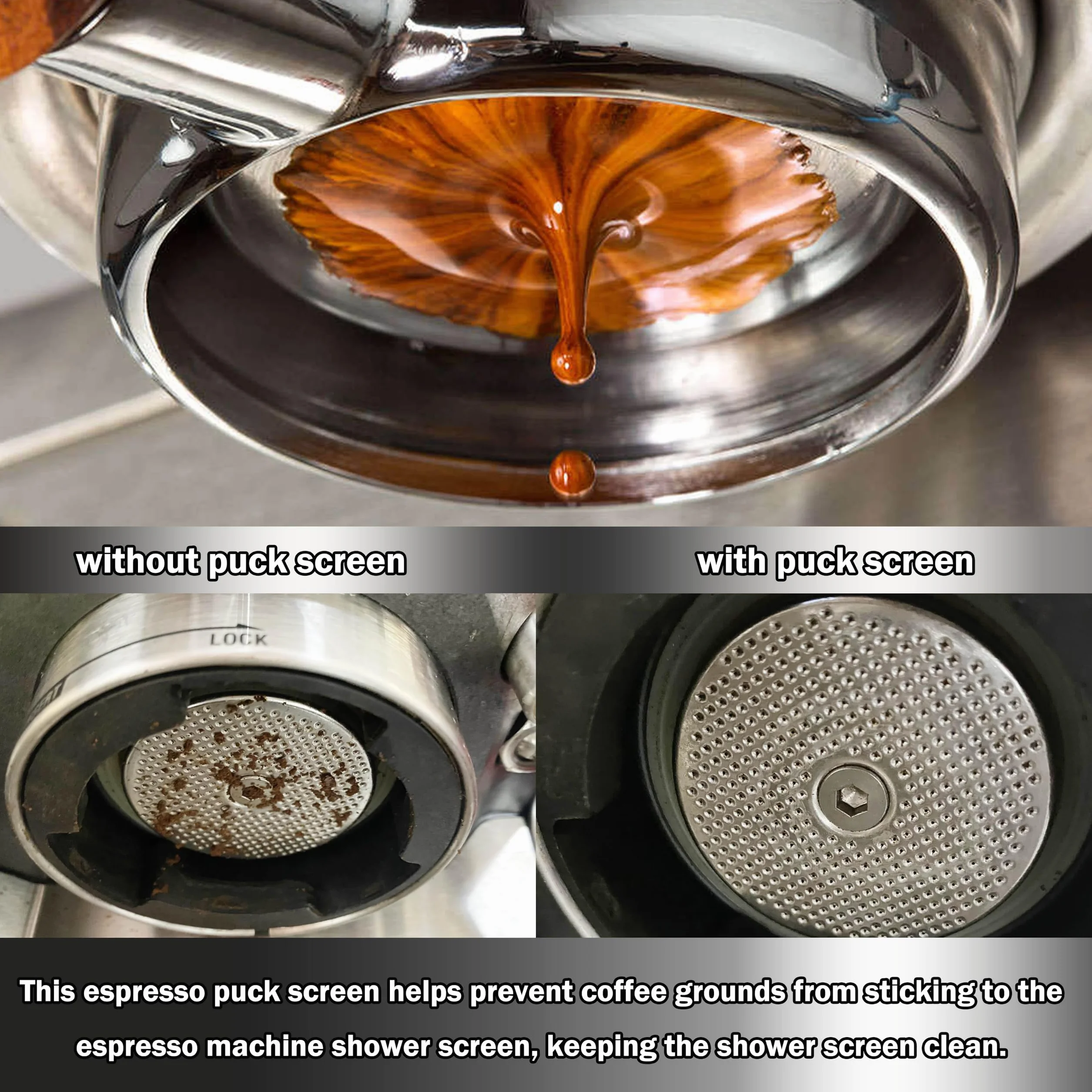NEOUZA V3 Espresso 51mm sito do tłoczonych kulek 0,8 mm grubości, filtr siatkowy ze stali nierdzewnej do kosza portafilter do kawy barista