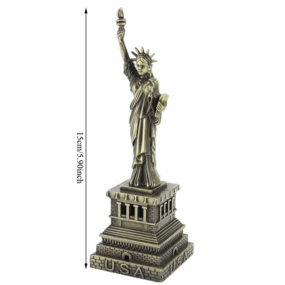 Statua Wolności, Dekoracyjna, Ręcznie Robiona Metalowa Statua Wolności Miedź Amerykańska Figurka Z Nowego Jorku Na Pamiątki Dekoracja Wnętrz Metalowe Prezenty (wys.: 15 Cm)