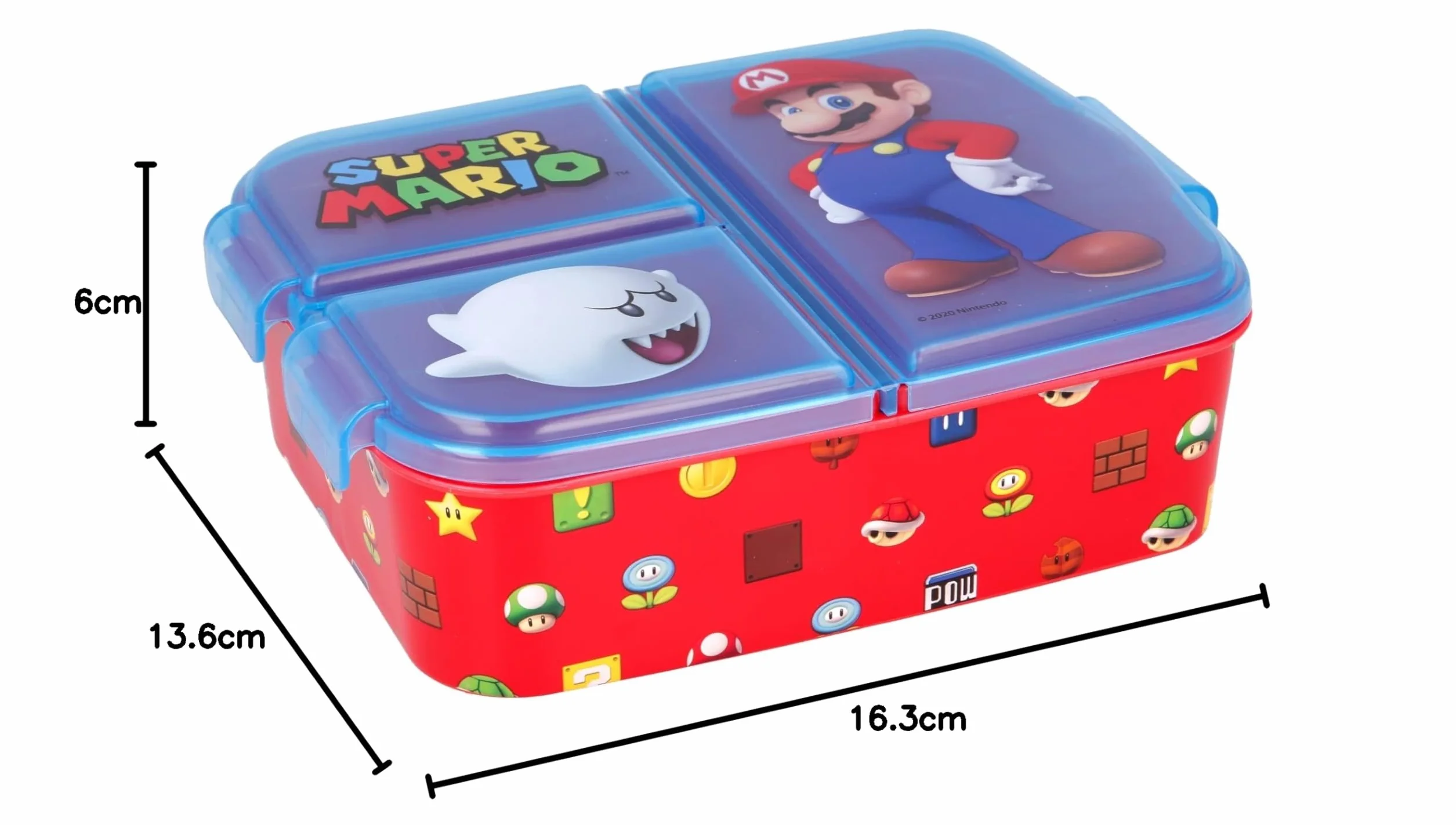 WIELOKOMARTOWANE PUDEŁKO LUNCH | SUPER MARIO Czarne