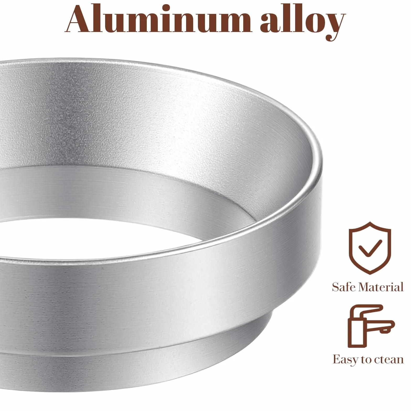 Pierścień dozujący do kawy 51mm, magnetyczny lejek do sitka kawowego, ze stopu aluminium, akcesoria do sitka kawowego, lejek dozujący do espresso, lejek do napełniania, miska do parzenia