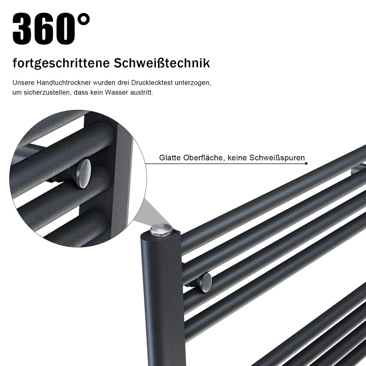ELEGANT Grzejnik łazienkowy 1000 x 500 mm antracyt z antracytem multiblok termostat grzejnik na ręczniki suszarka do rąk podgrzewacz na ręczniki