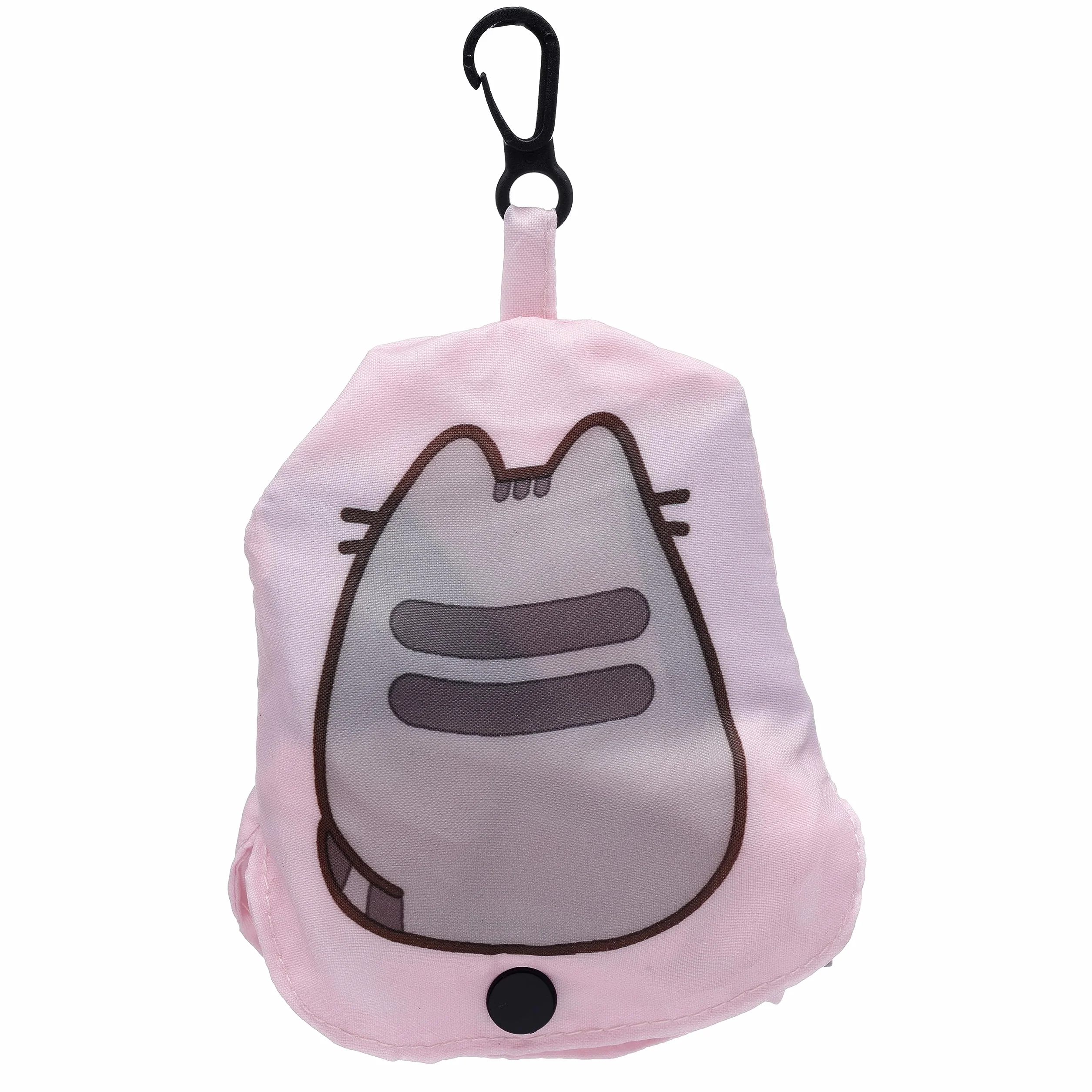 Puckator Składana torba na zakupy wielokrotnego użytku, wzór kota Pusheen, składana torba na zakupy, składana torba na zakupy, składana torba w woreczku, rodzinna torba plażowa, wielobarwny, Small