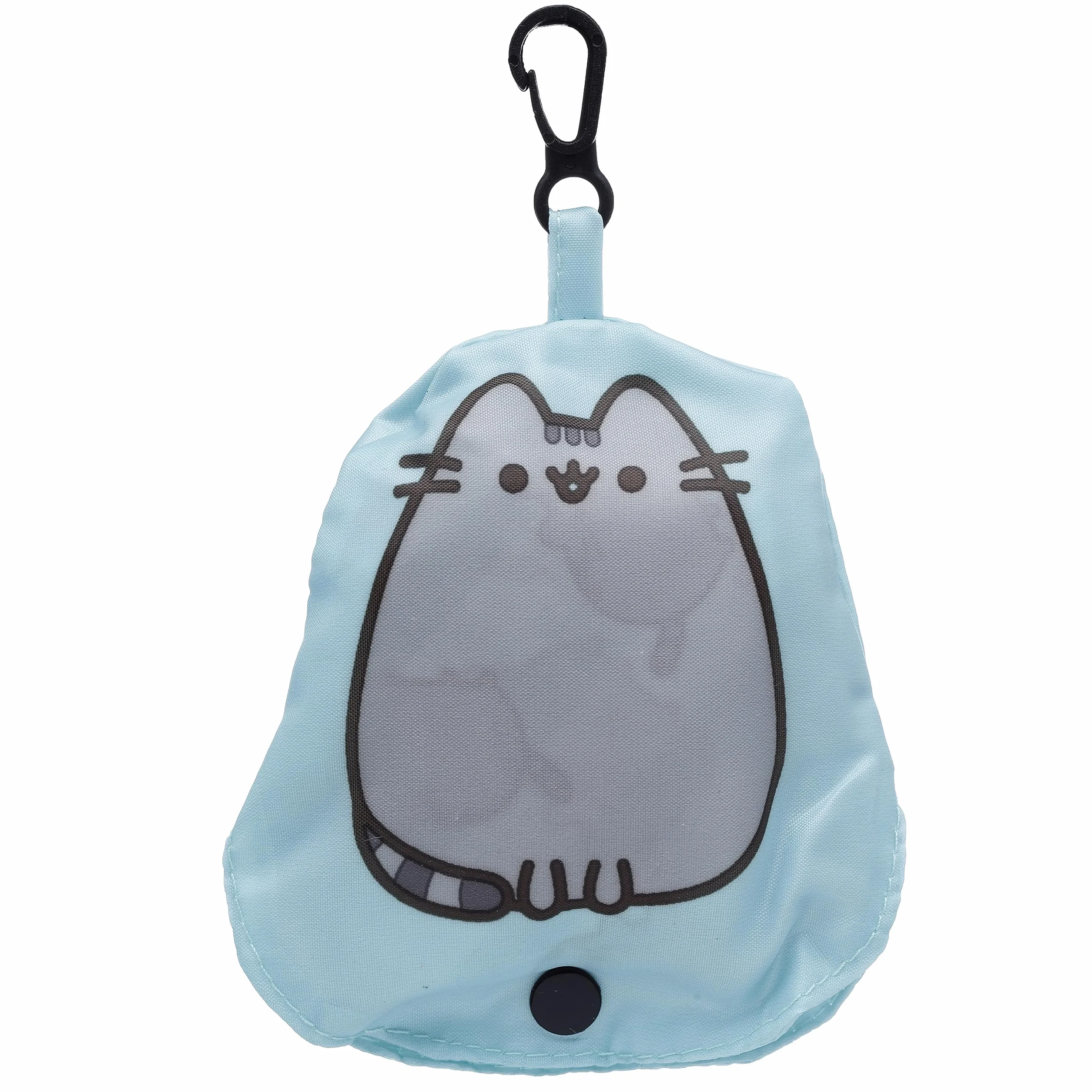 Puckator Składana torba na zakupy wielokrotnego użytku, wzór kota Pusheen, składana torba na zakupy, składana torba na zakupy, składana torba w woreczku, rodzinna torba plażowa, wielobarwny, Small