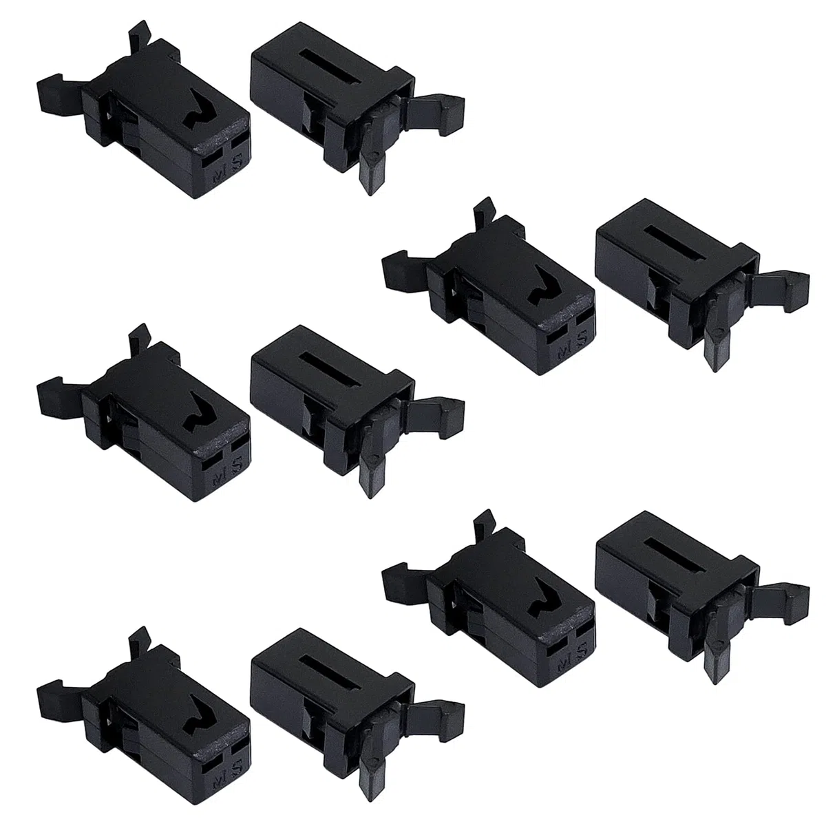 Young Wolf 10 x Touch Top Lid Bin Lock Plastikowa zapasowa naprawa zamiennik kompatybilny z Brabantia od 3 do 50 litrów Touch Lid Bin Car Sunglasses Holder Set (czarny)