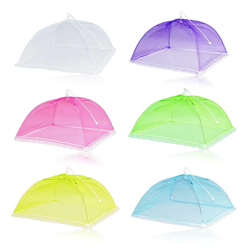 YUDAWN Osłona na muchy, 6 sztuk, składana osłona na ciasto, osłona na muszki owocówkowe, osłona na muchy, parasol do jedzenia, owoców, grilla (30 cm)