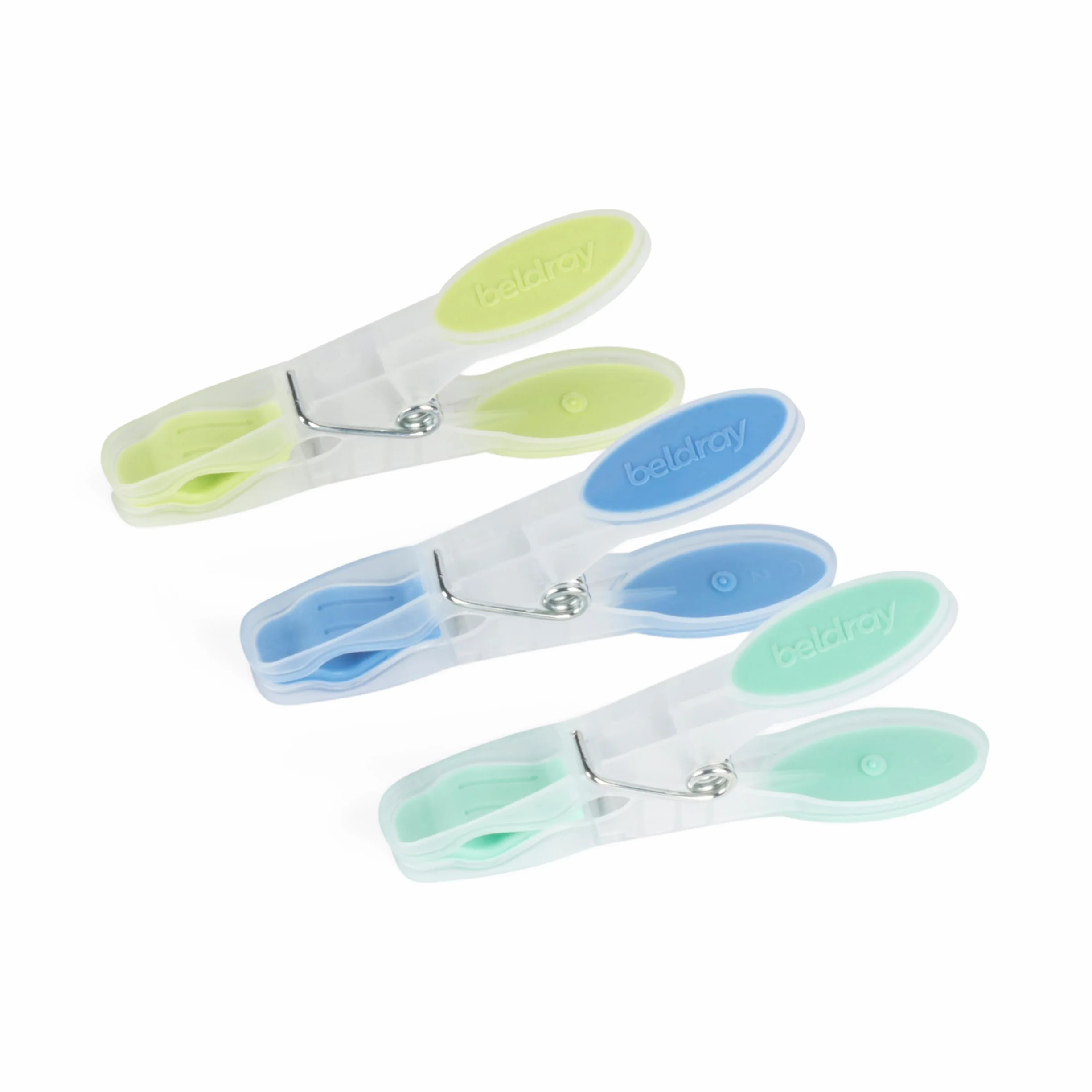 Beldray 24 Ultra-Grip Klipsy do Ubran – Bezpieczny Gumowy Uchwyt, Klamerki na Pranie, Wiatroodporne Klipy do Ubran, Recyklingowanego Plastiku, Antyposlizgowy Uchwyt do Ubran, Odporne na Wilgoc i Rdze