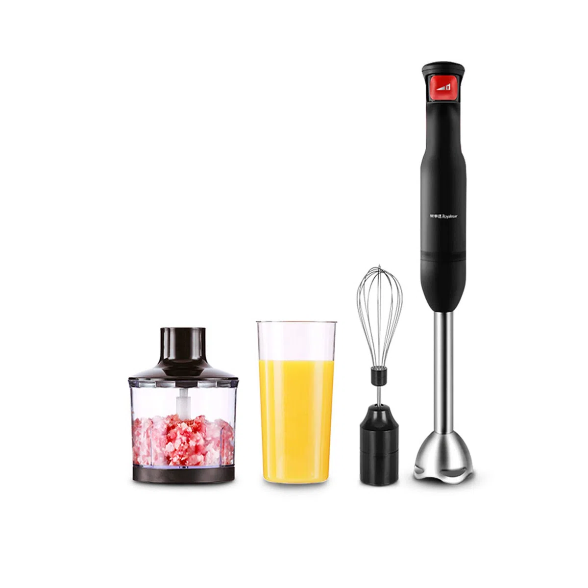 Ubijanie, Blender ręczny 500 W, Blender, Inteligentna bezstopniowa zmiana prędkości, Wyciszenie Redukcja szumów, Trzepaczka do jaj, Do gorących sosów do zup Soki Koktajle Puree Jedzenie, Bez BPA (Siz