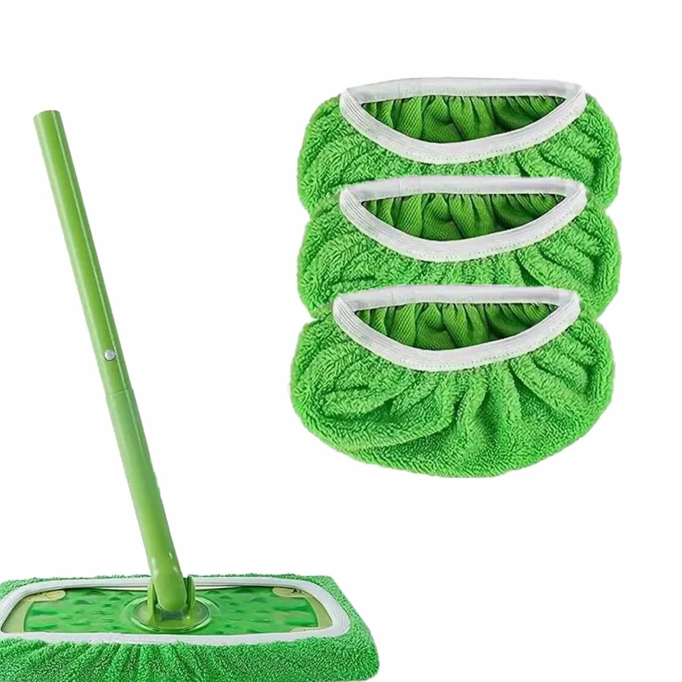4 ściereczki wielokrotnego użytku do mopa Swiffer, suche ściereczki podłogowe do mopa Swiffer Sweeper, wilgotne i suche, uniwersalne ściereczki podłogowe do czyszczenia powierzchni, podłóg