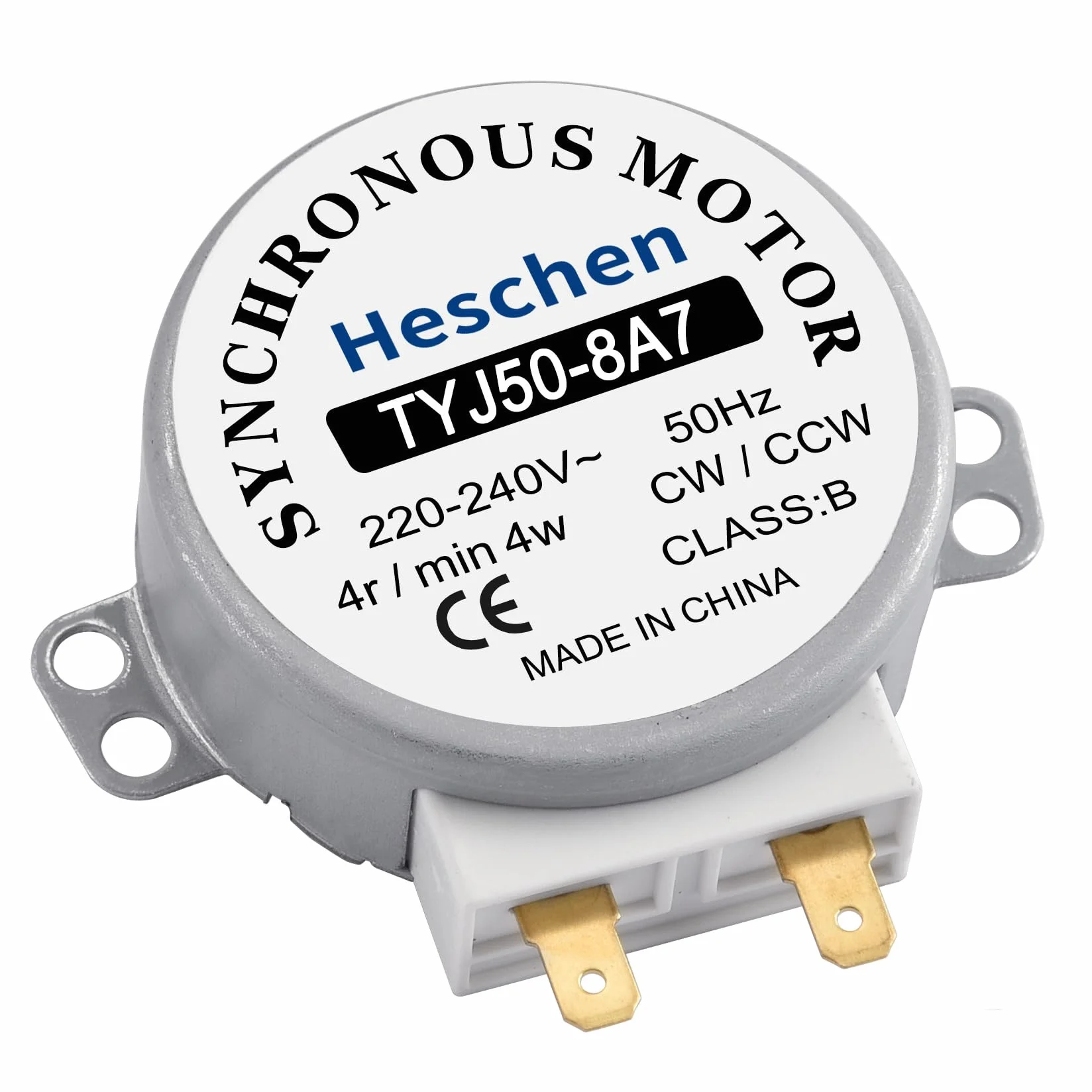 Heschen Silnik synchroniczny TYJ50-8A7 220-240VAC 4R/Min CW/CCW 50Hz do kuchenki mikrofalowej