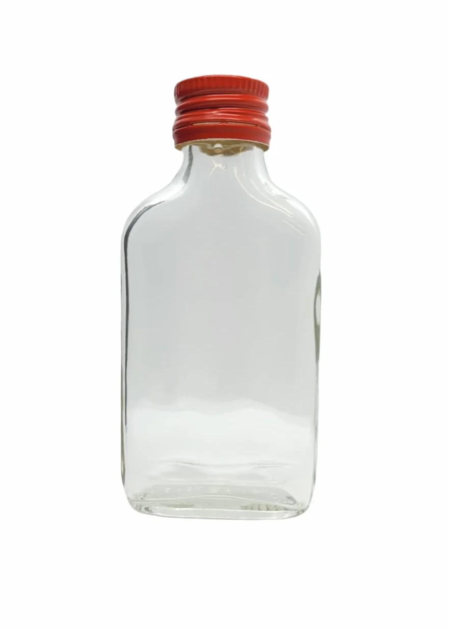 10 x szklane buteleczki 100 ml (0,1 l) z zakrętkami – do samodzielnego napełniania z nakrętką, hermetyczne... (10 x butelka + czerwone zakrętki)