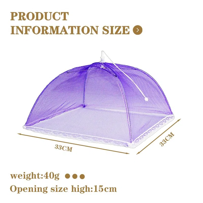 YUDAWN Osłona na muchy, 6 sztuk, składana osłona na ciasto, osłona na muszki owocówkowe, osłona na muchy, parasol do jedzenia, owoców, grilla (30 cm)