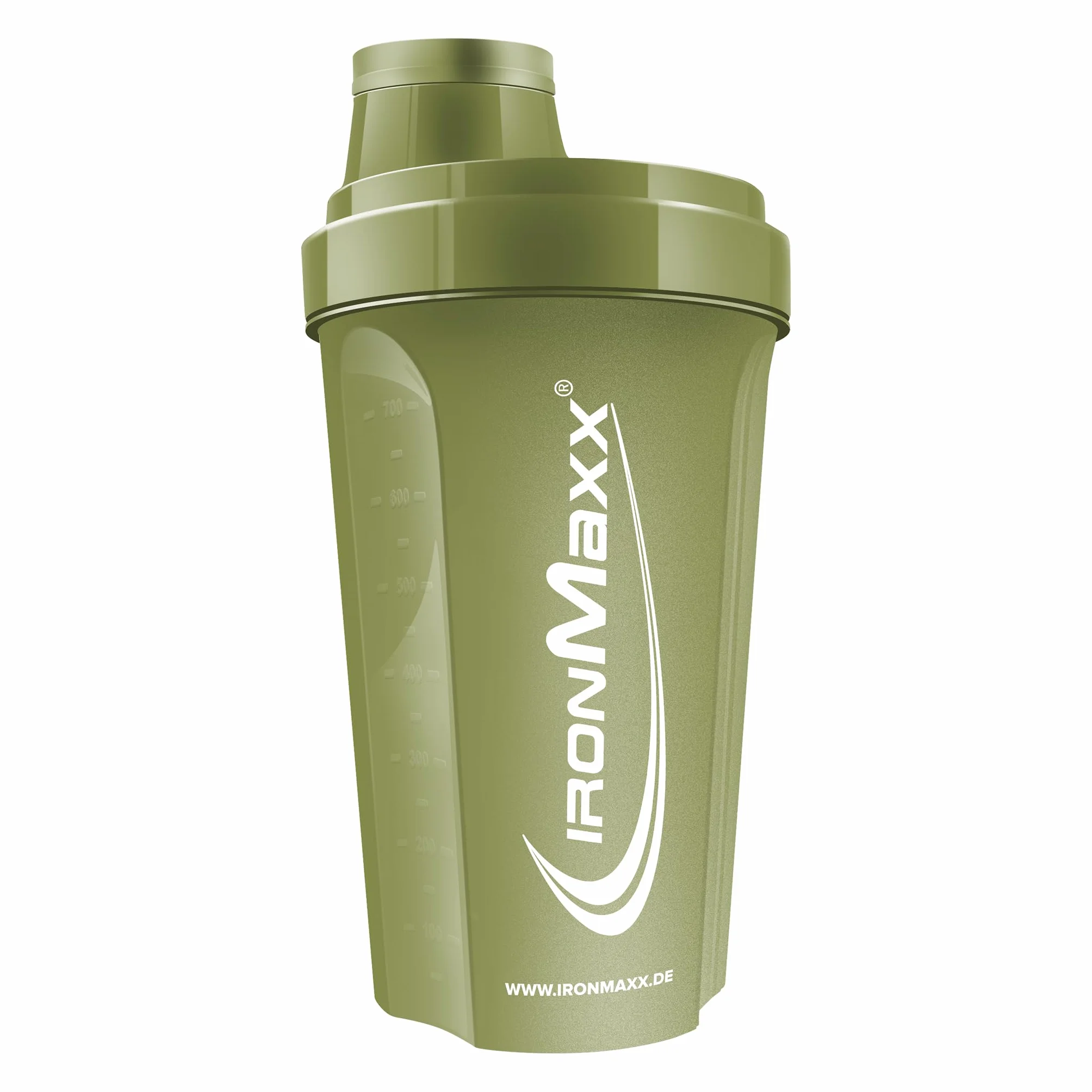 IronMaxx Shaker do Białka 700 ml Navy Green | Shaker Proteinowy z Sitkiem i Skalą | Szczelny, do Zmywarki, BPA Free