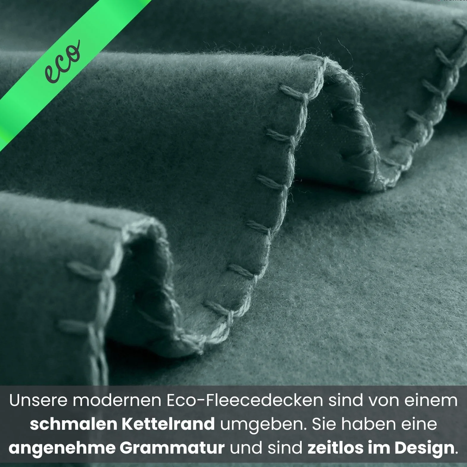 wometo 2-częściowy zestaw ekologicznych koców polarowych ze 100% materiału pochodzącego z recyklingu + sprawdzone pod kątem ÖkoTex 130 x 160 cm ok. 400 g – ciemnozielone z zabezpieczeniem przed