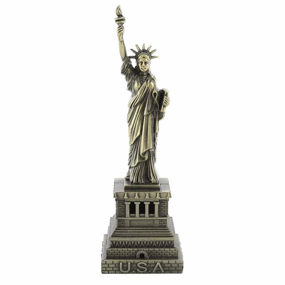 Statua Wolności, Dekoracyjna, Ręcznie Robiona Metalowa Statua Wolności Miedź Amerykańska Figurka Z Nowego Jorku Na Pamiątki Dekoracja Wnętrz Metalowe Prezenty (wys.: 15 Cm)