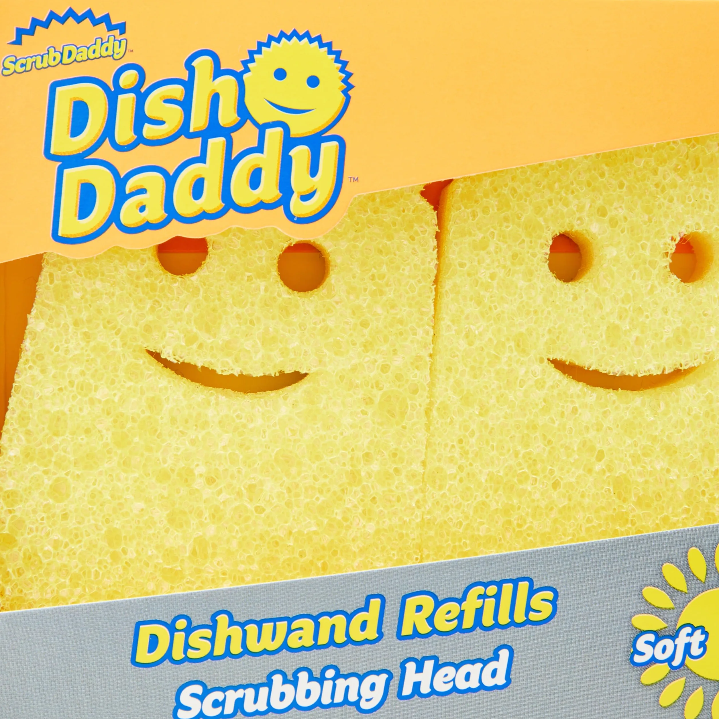 Scrub Daddy Dish Daddy Gąbki do Zmywania, Żółty, 2 sztuki