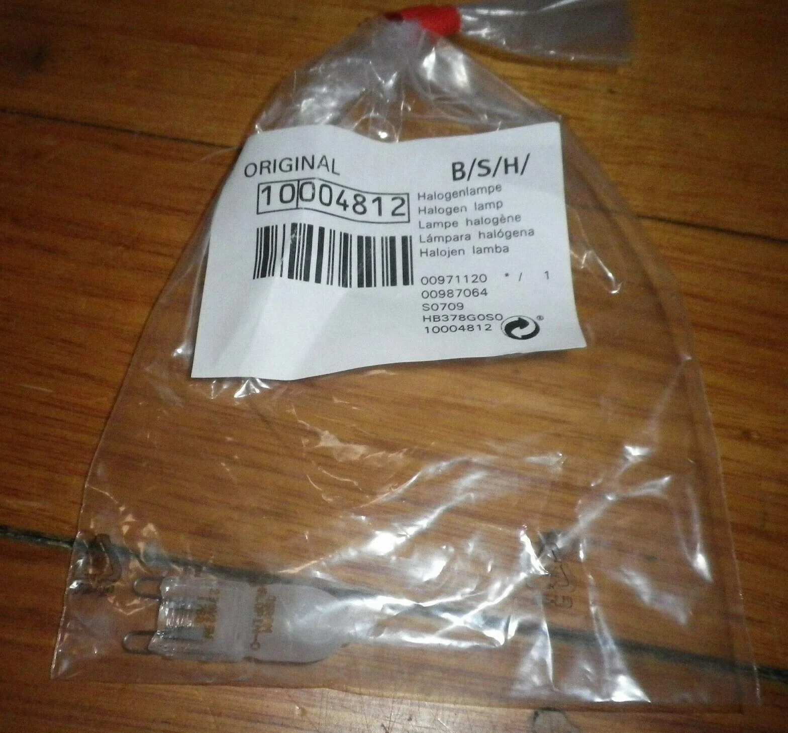 Bosch Siemens 10004812 ORYGINALNA lampa halogenowa żarówka wysokonapięciowa żarówka halogenowa G9 25 W 230 V piekarnik kuchenka elektryczna również Neff Balay Constructa Gaggenau