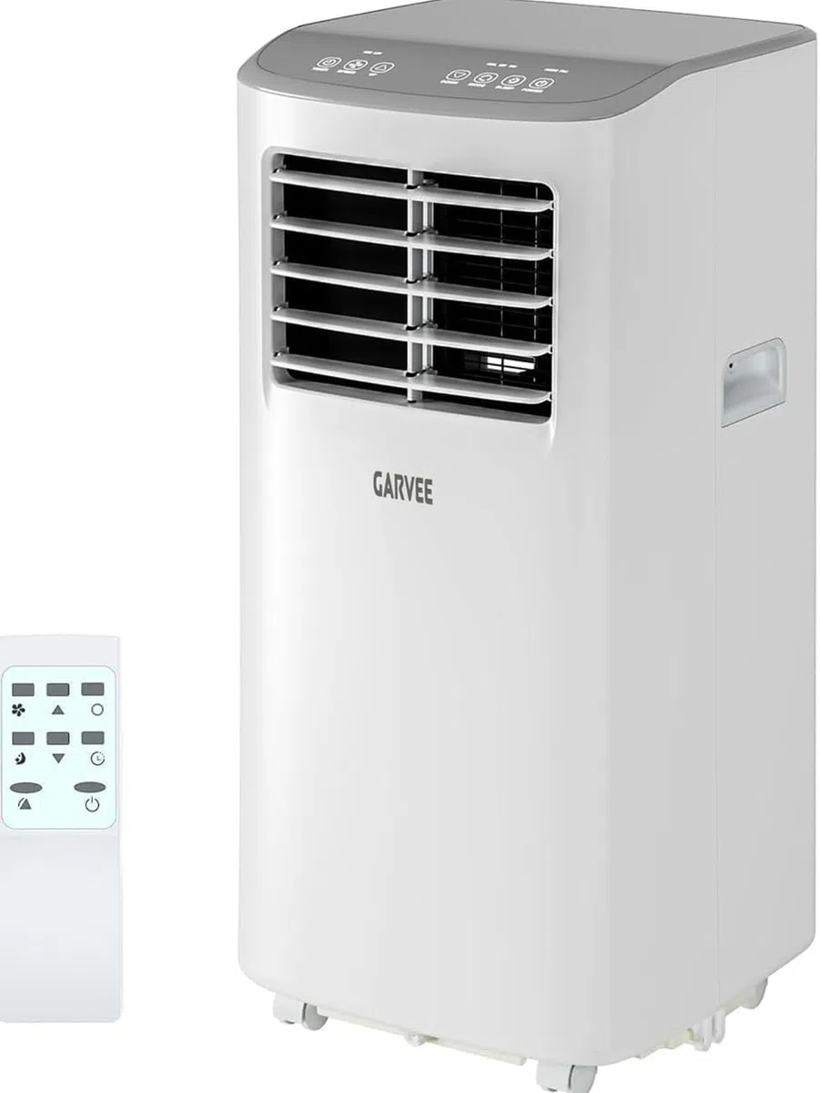 Garvee - Przenośny klimatyzator 3 w 1, 8000 BTU, przenośna jednostka AC z chłodzeniem, osuszaczem powietrza i wentylatorem, do pomieszczeń o powierzchni do 350 m², z pilotem zdalnego sterowania