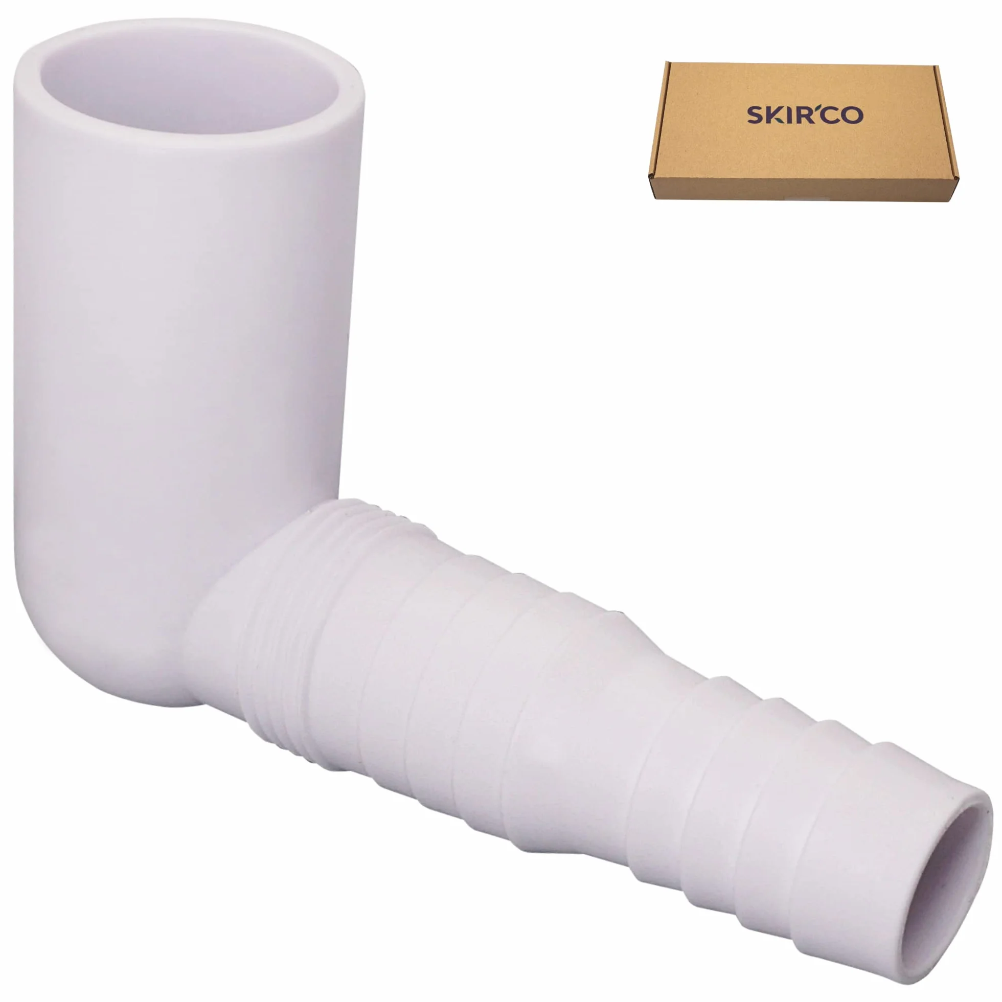 SKIR'CO Dysza syfonowa do pralki 32 x 20-24 mm, dysza syfonowa do zmywarki, złącze węża wylotowego 90 stopni