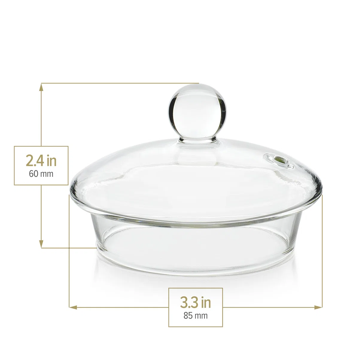 Teabloom Zapasowa szklana pokrywka czajniczek do czajniczek i wielu innych czajników o średnicy od 7 cm do 7,5 cm (7 cm i 7,5 cm) - część zamienna