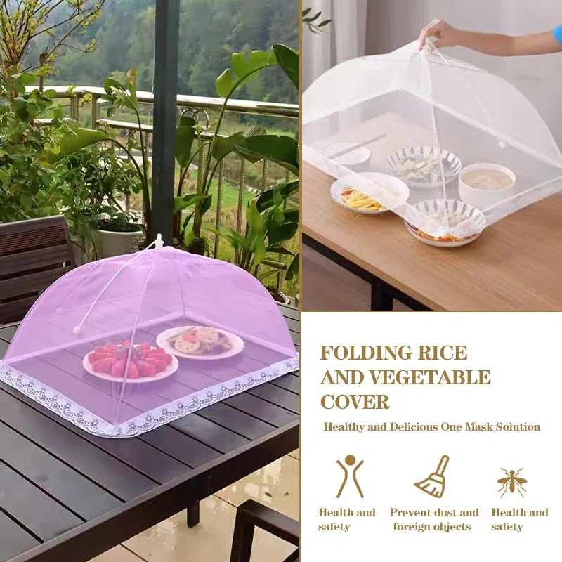YUDAWN Osłona na muchy, 6 sztuk, składana osłona na ciasto, osłona na muszki owocówkowe, osłona na muchy, parasol do jedzenia, owoców, grilla (30 cm)