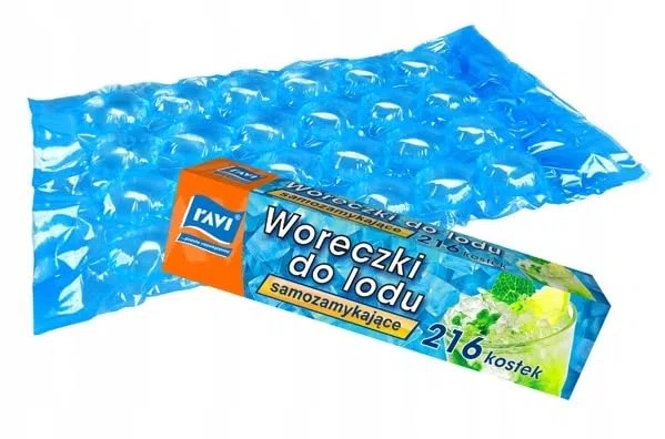 Torebka na kostki lodu Ravi samouszczelniająca, wielokolorowa, jeden rozmiar