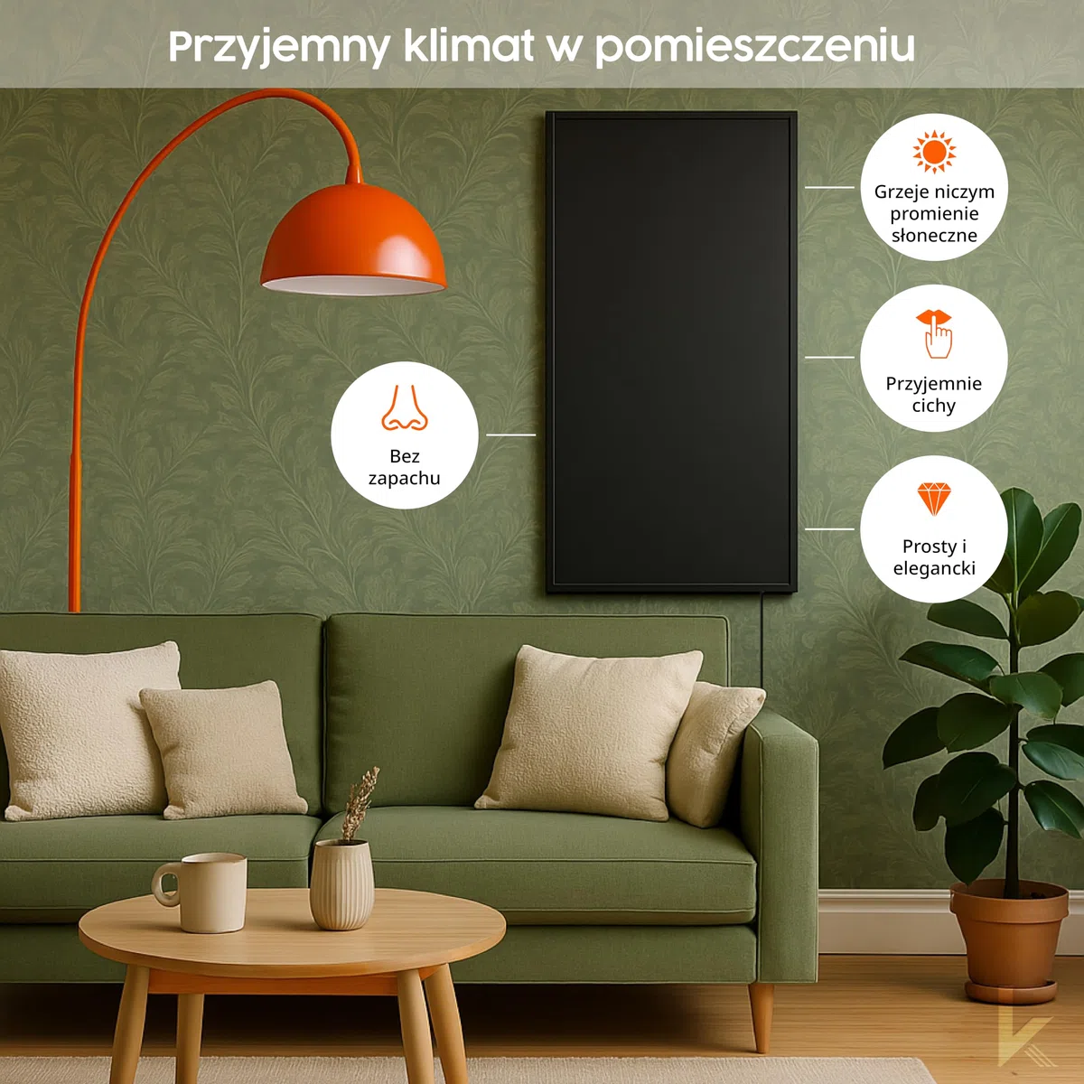 Könighaus ogrzewanie na podczerwień – 130 W Black Edition z certyfikatem TÜV SÜD + 5 lat gwarancji ✓ Podwójne zabezpieczenie ✓ Gotowe do pracy w 2–4 min