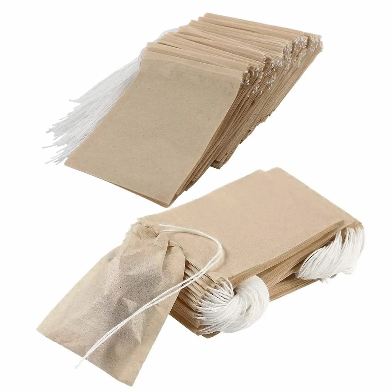 Torebki do herbaty sypkiej, 200 sztuk, jednorazowe torebki z filtrem do herbaty, z papieru, puste torebki do samodzielnego napełniania, sitko do herbaty, zaparzacza do herbaty, filtr do herbaty