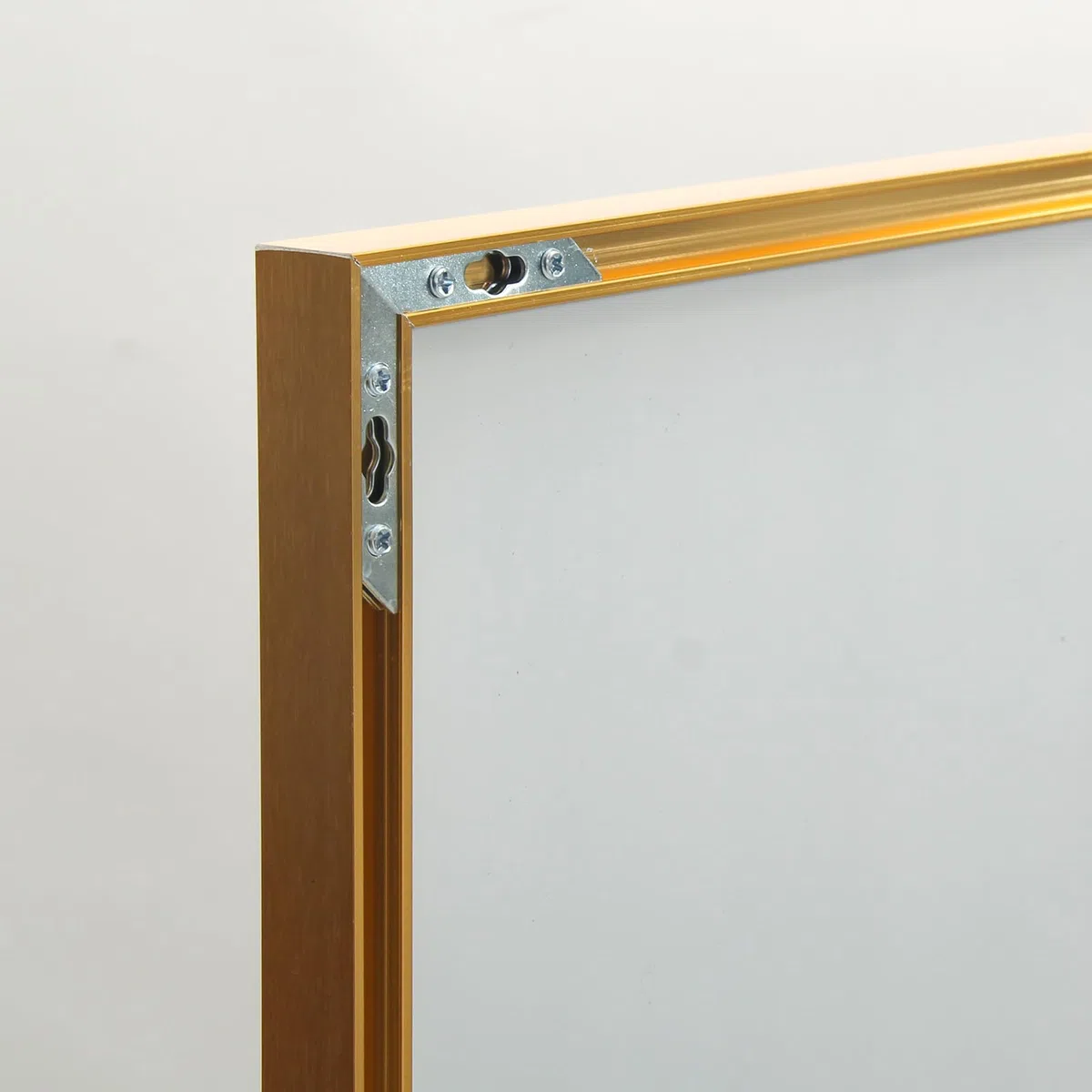 KeepGoon Klasyczne lustro stojące, 162 x 53 W, duże lustro na całe ciało, aluminiowa rama, prostokątne lustro kosmetyczne, idealne do salonu, sypialni, garderoby (złote)