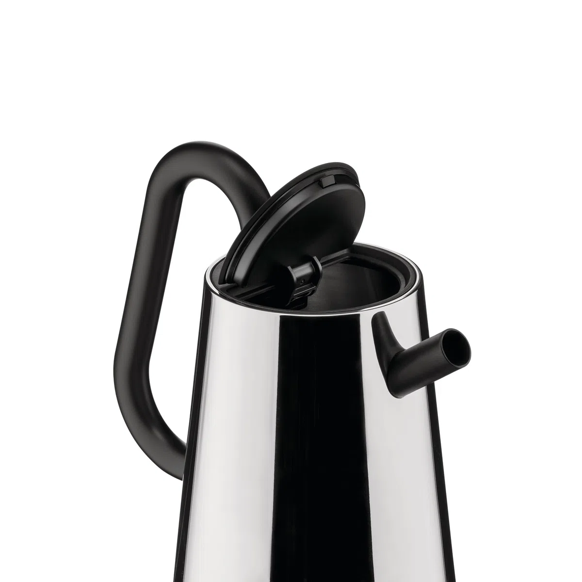 Alessi Toru NE01 B designerski czajnik elektryczny, stal nierdzewna 18/10 i żywica termoplastyczna, gniazdo europejskie, 2400 W, 170 cl, czarny