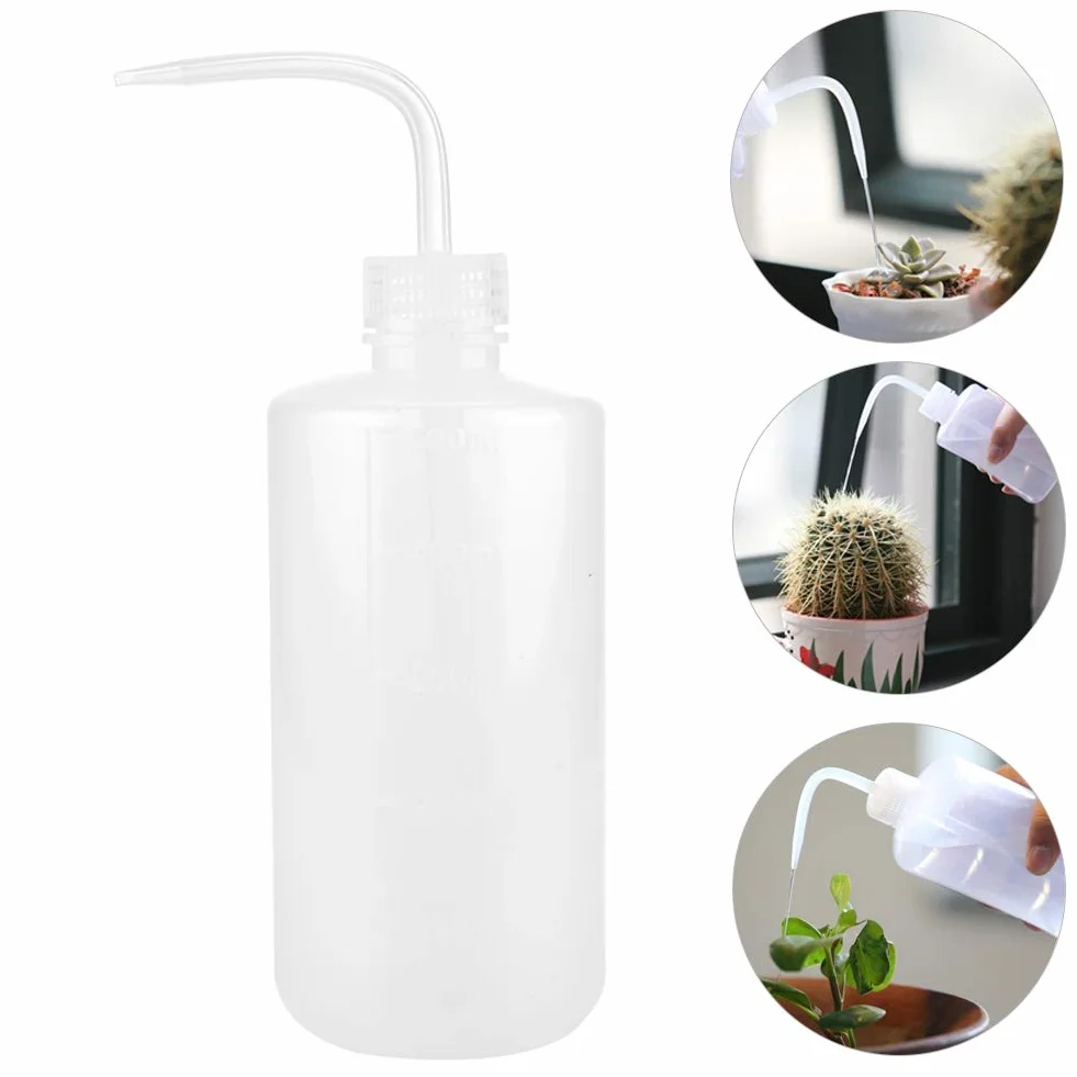 Szczypta butelka na wodę do sukulentów - plastikowa puszka ze znacznikami w skali - lekka i łatwa w użyciu - odmiany roślin (500 ml)