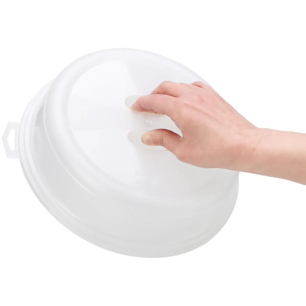 COM-FOUR 3x Plastikowa osłona kuchenki mikrofalowej - Przezroczysta osłona mikrofalowa - Pokrywa mikrofalowa Ø 26,5 cm (03 sztuki - przezroczysta)