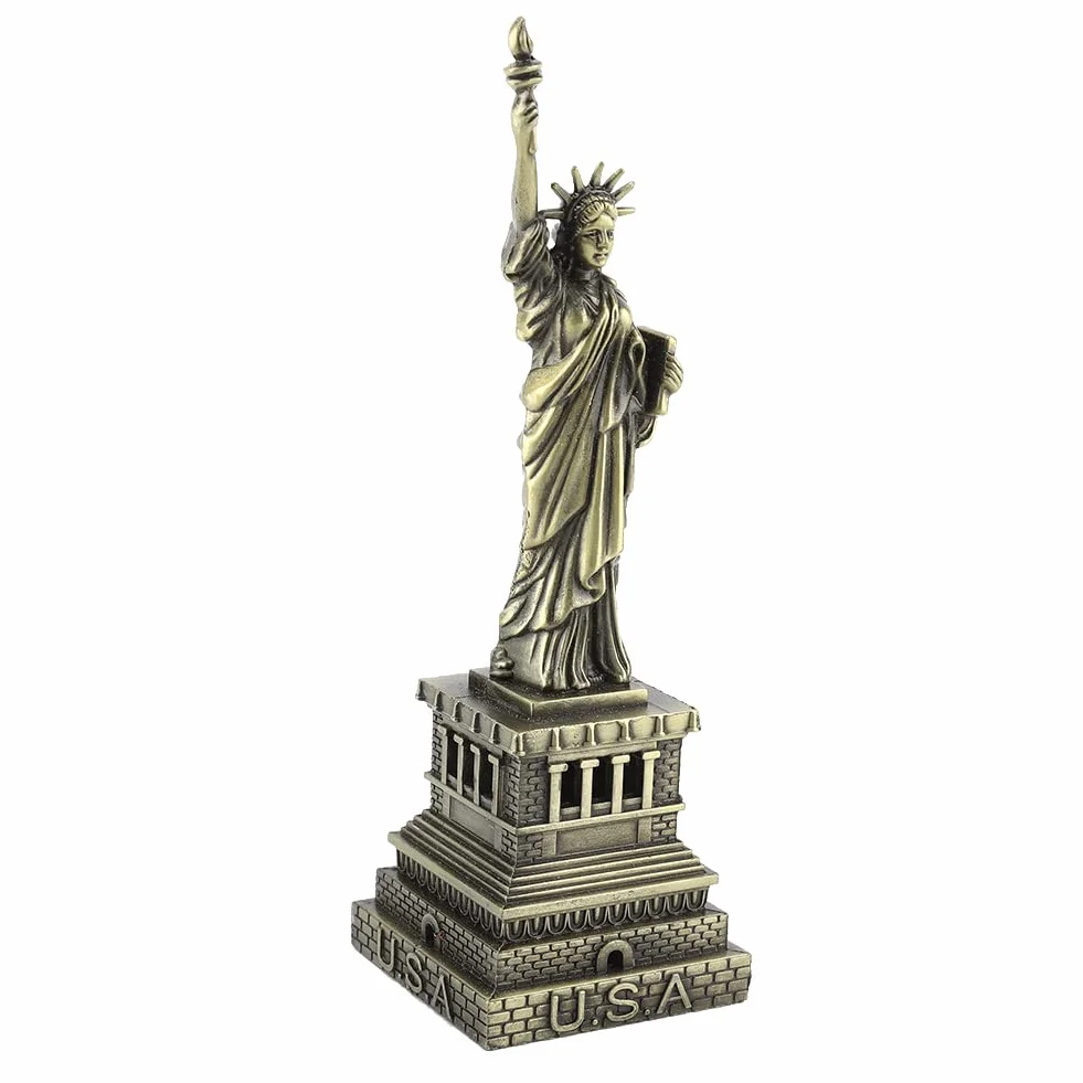 Statua Wolności, Dekoracyjna, Ręcznie Robiona Metalowa Statua Wolności Miedź Amerykańska Figurka Z Nowego Jorku Na Pamiątki Dekoracja Wnętrz Metalowe Prezenty (wys.: 15 Cm)
