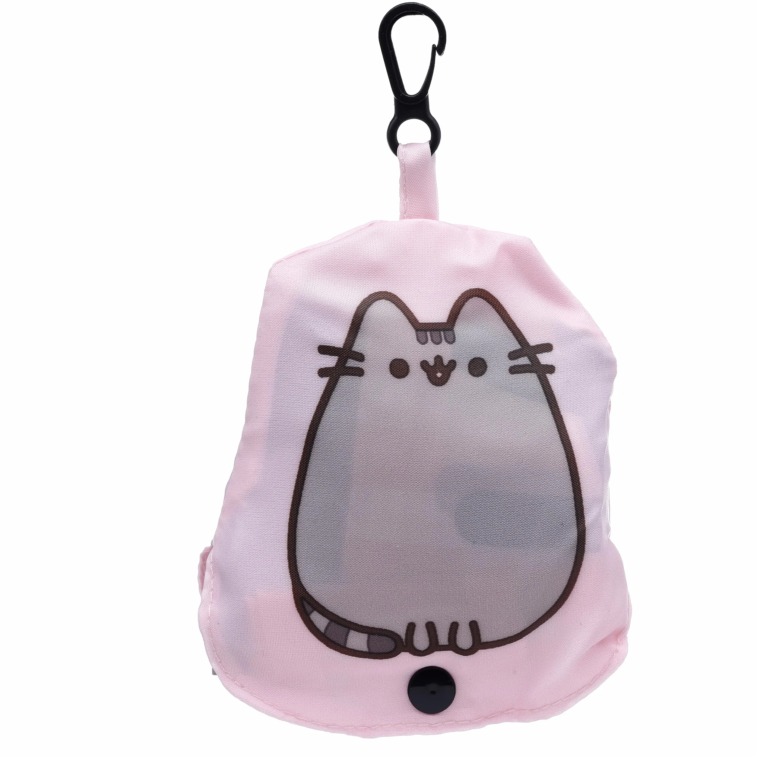 Puckator Składana torba na zakupy wielokrotnego użytku, wzór kota Pusheen, składana torba na zakupy, składana torba na zakupy, składana torba w woreczku, rodzinna torba plażowa, wielobarwny, Small