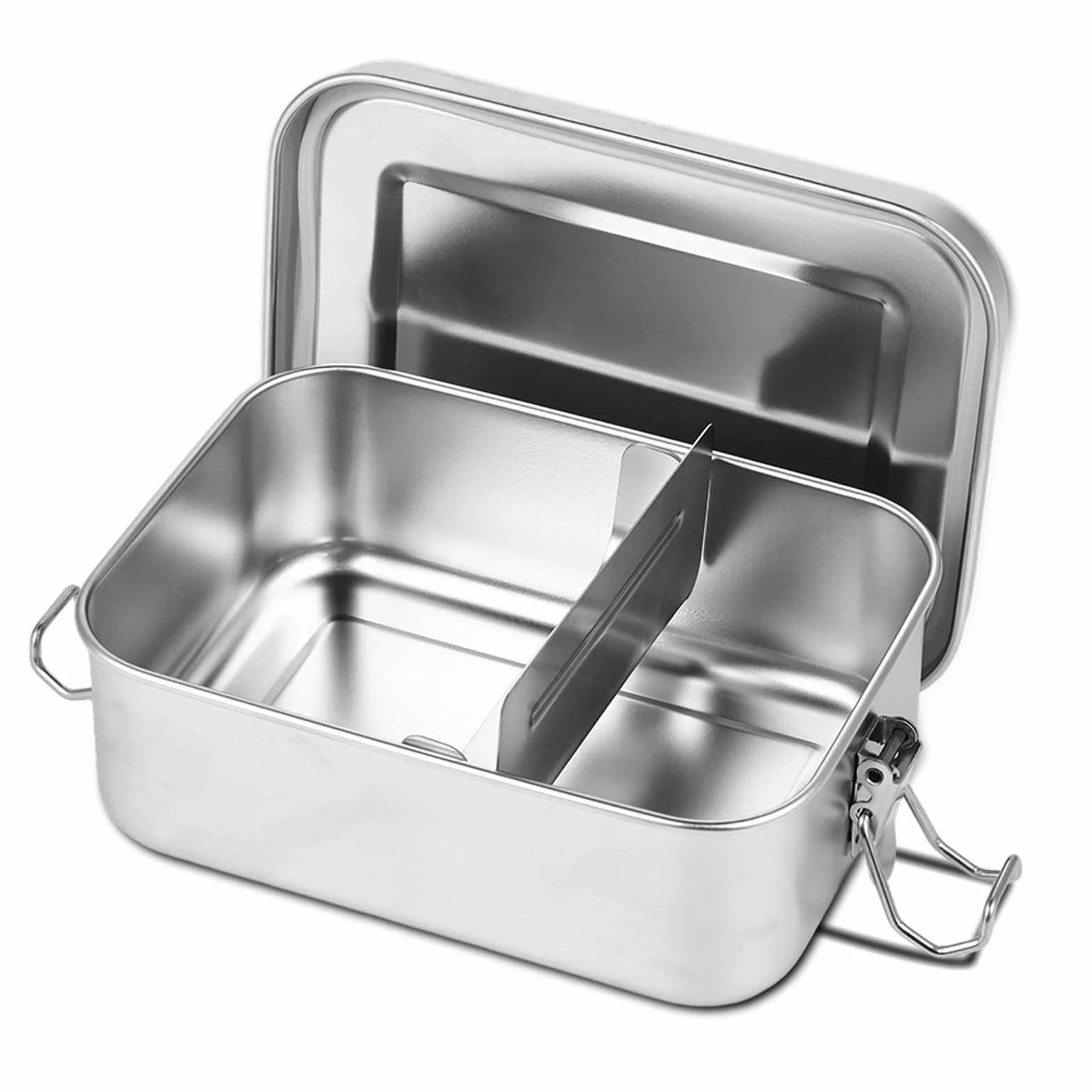 Pojemnik obiadowy ze stali nierdzewnej (850 ml) – szczelna lunchbox z przegródką dla dzieci/szkoły/pracy/pikniku
