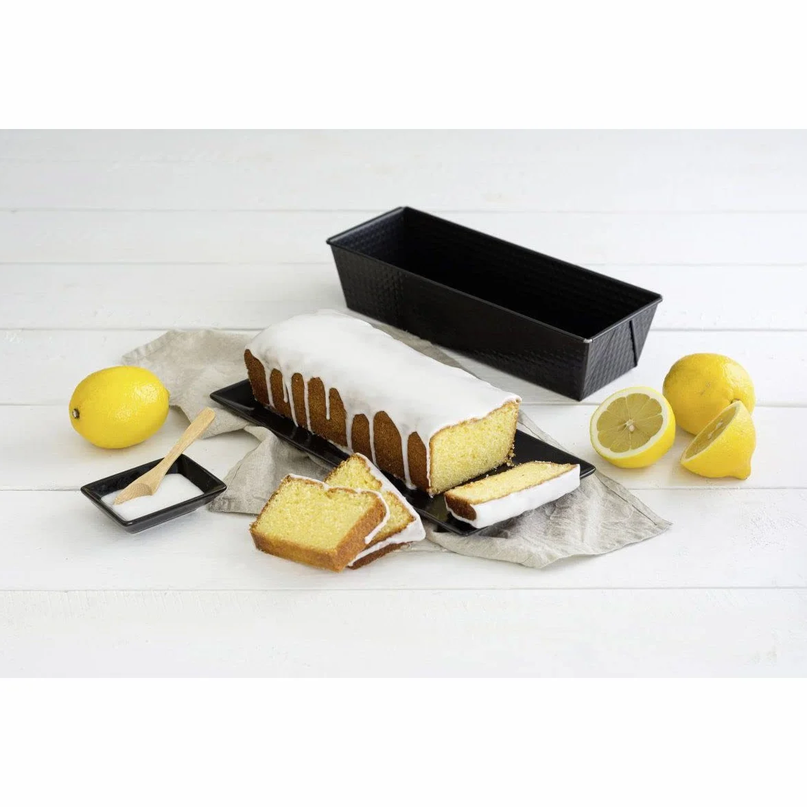Zenker Foremka do pieczenia ciasta królewskiego z powłoką zapobiegającą przywieraniu, wysokiej jakości forma do pieczenia w kolorze czarnym (forma kuchenna: ok. 255 x 115 x 70 mm), ilość: 1 sztuka